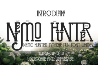 Nemo Hunter: A Whimsical Display Font with Vintage Flair and Distinctive Swashes