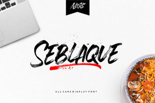Seblaque: Bold All-Caps Brushed Font